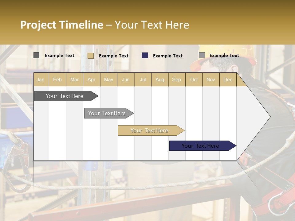 A Man In A Hard Hat And Safety Gear Working On A Machine PowerPoint Template