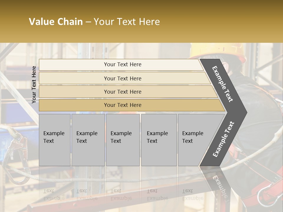 A Man In A Hard Hat And Safety Gear Working On A Machine PowerPoint Template