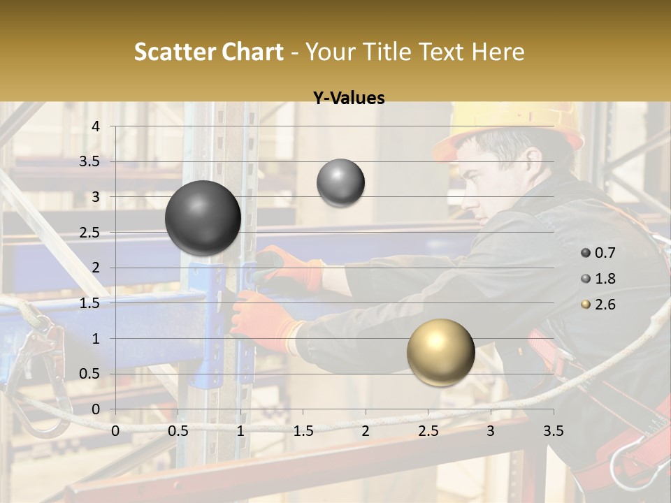 A Man In A Hard Hat And Safety Gear Working On A Machine PowerPoint Template