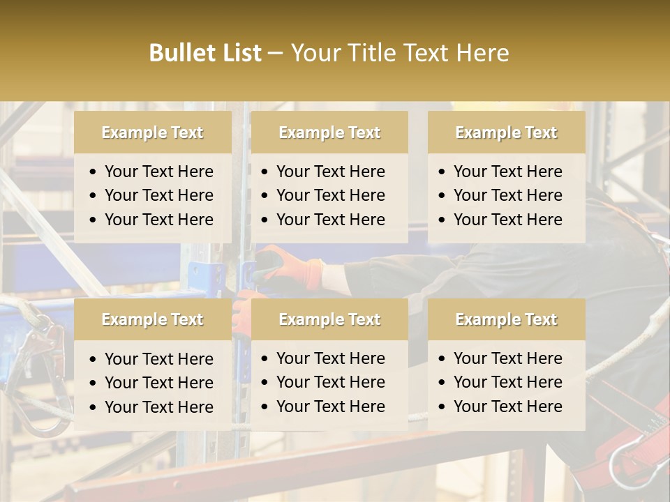 A Man In A Hard Hat And Safety Gear Working On A Machine PowerPoint Template