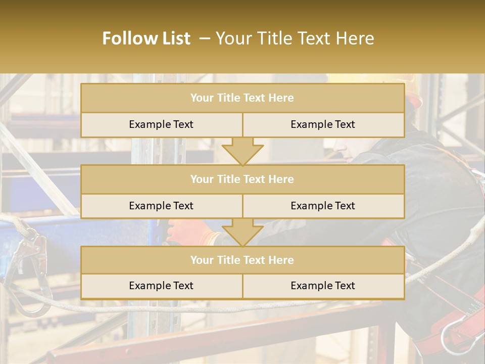 A Man In A Hard Hat And Safety Gear Working On A Machine PowerPoint Template