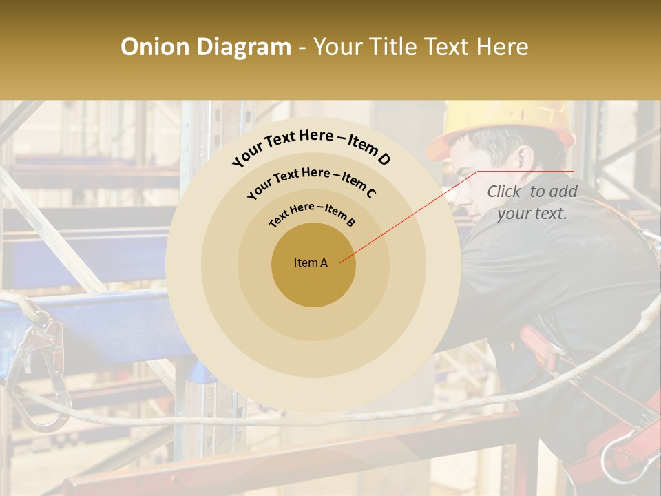 A Man In A Hard Hat And Safety Gear Working On A Machine PowerPoint Template