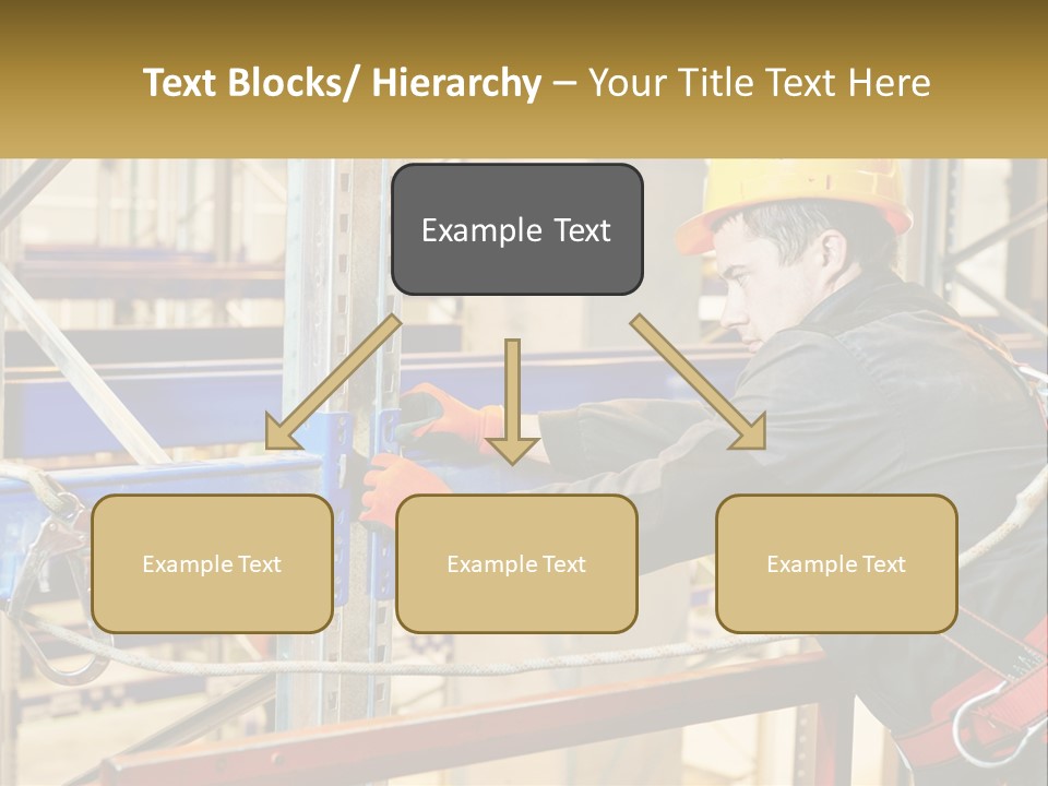 A Man In A Hard Hat And Safety Gear Working On A Machine PowerPoint Template