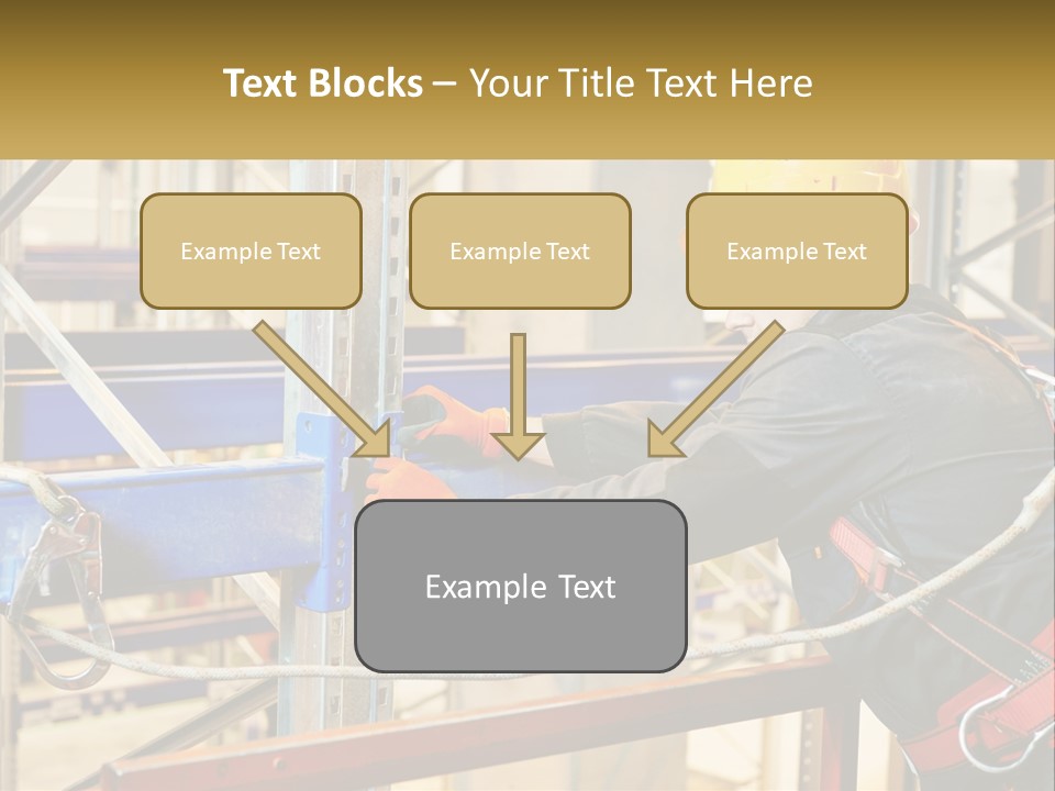 A Man In A Hard Hat And Safety Gear Working On A Machine PowerPoint Template