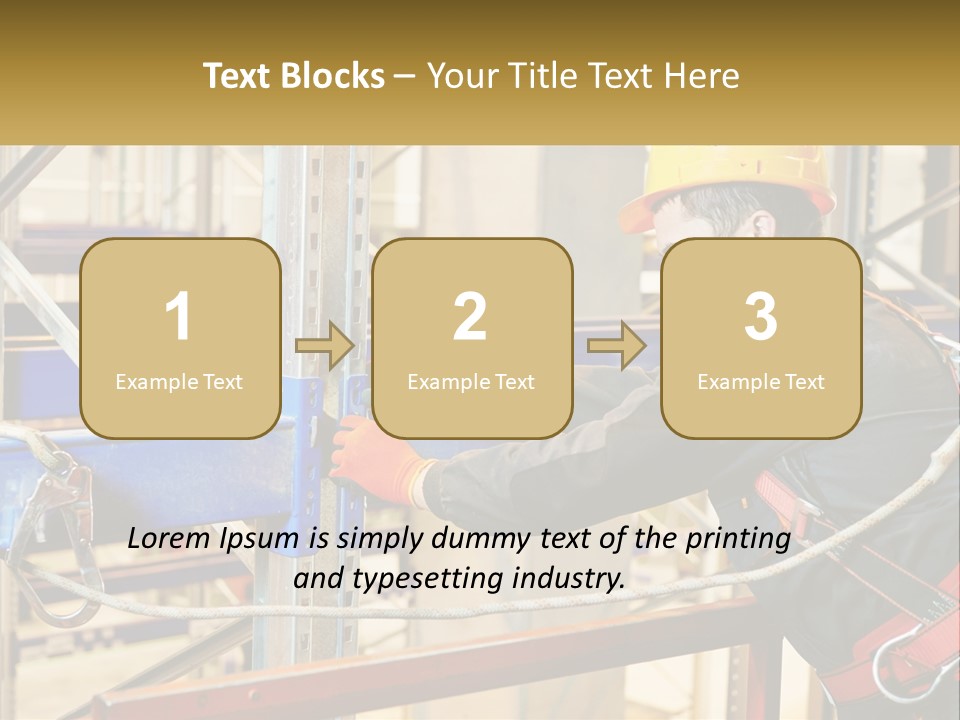 A Man In A Hard Hat And Safety Gear Working On A Machine PowerPoint Template