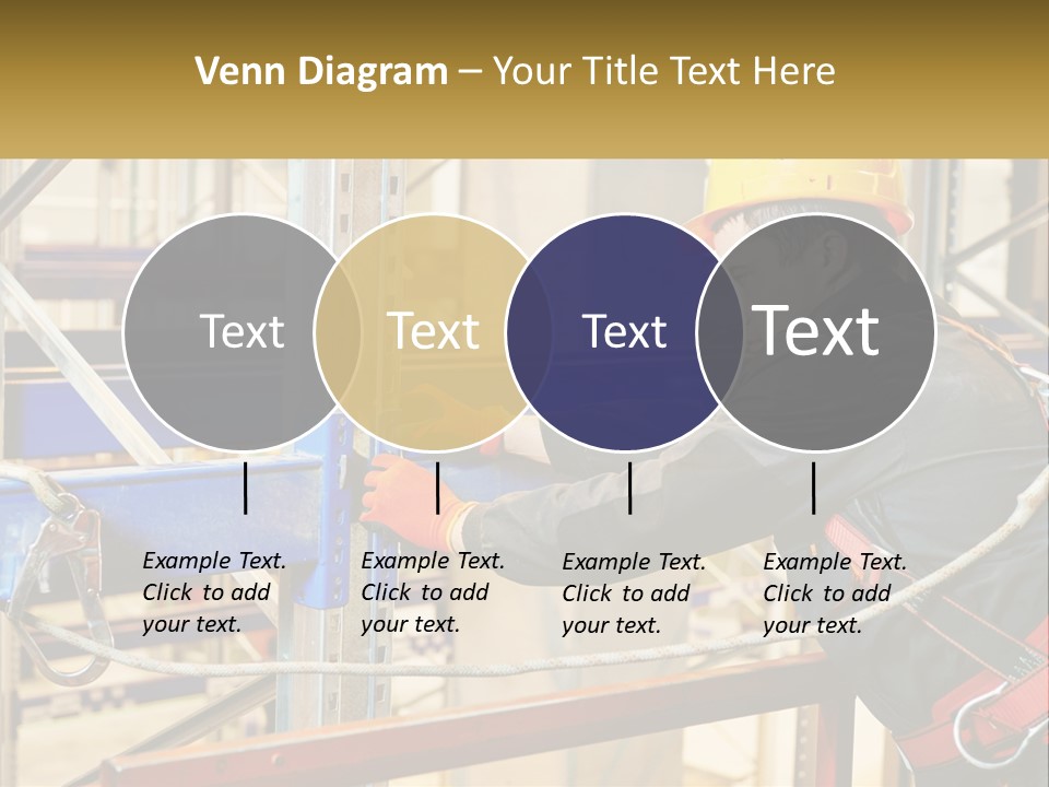 A Man In A Hard Hat And Safety Gear Working On A Machine PowerPoint Template