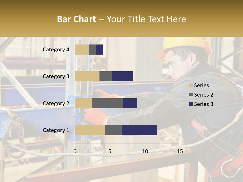 A Man In A Hard Hat And Safety Gear Working On A Machine PowerPoint Template