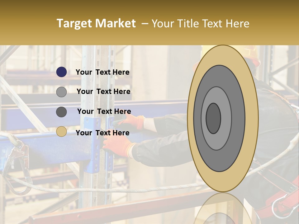 A Man In A Hard Hat And Safety Gear Working On A Machine PowerPoint Template