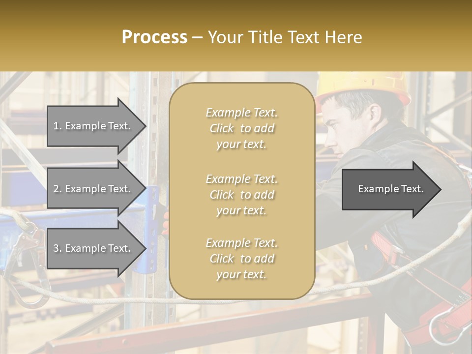 A Man In A Hard Hat And Safety Gear Working On A Machine PowerPoint Template
