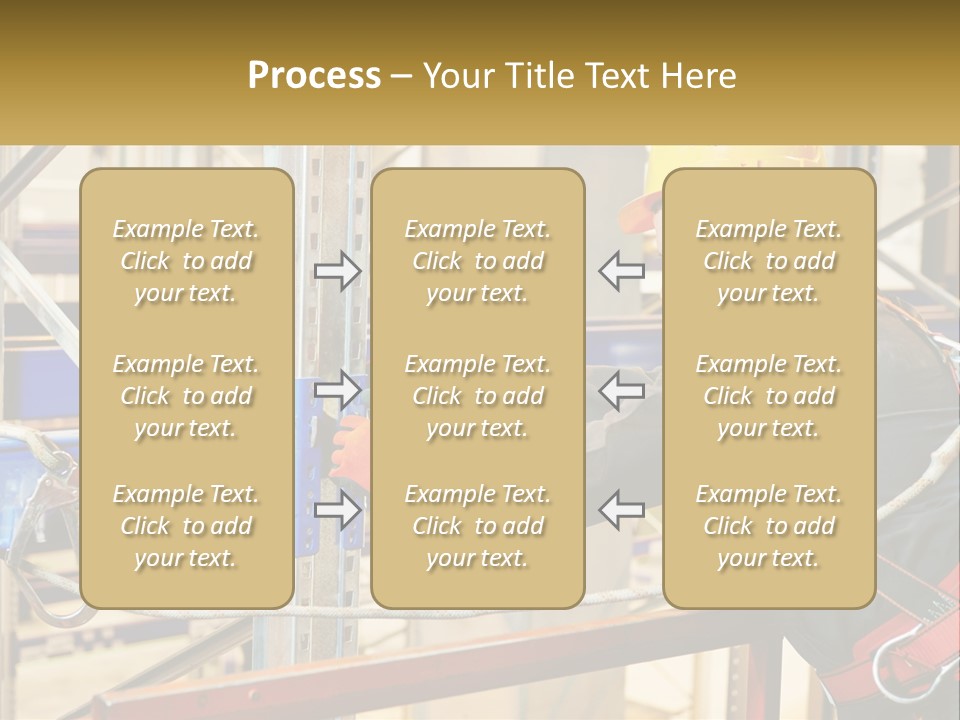 A Man In A Hard Hat And Safety Gear Working On A Machine PowerPoint Template