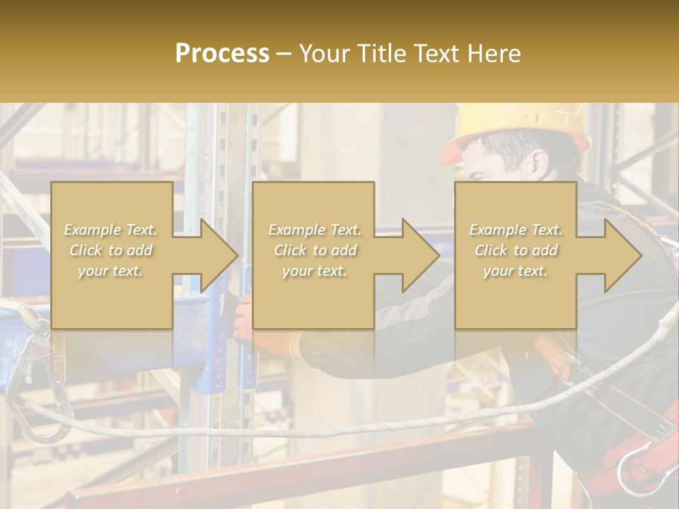 A Man In A Hard Hat And Safety Gear Working On A Machine PowerPoint Template