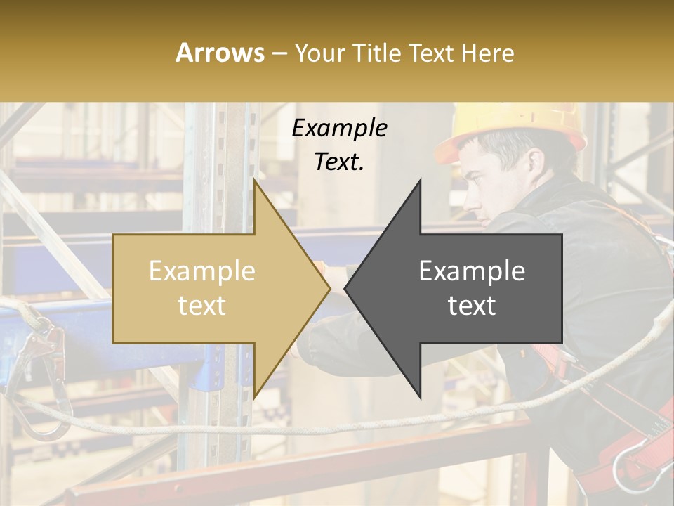 A Man In A Hard Hat And Safety Gear Working On A Machine PowerPoint Template