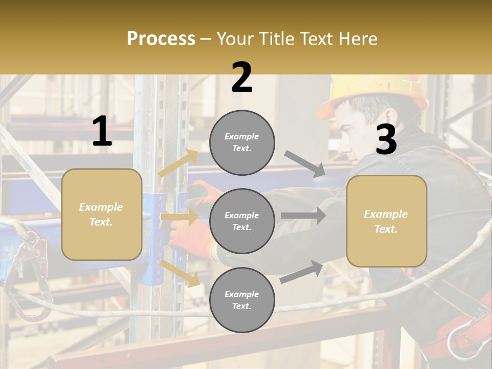 A Man In A Hard Hat And Safety Gear Working On A Machine PowerPoint Template