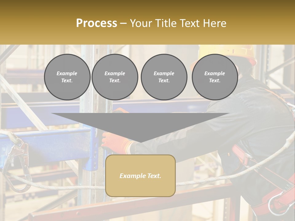 A Man In A Hard Hat And Safety Gear Working On A Machine PowerPoint Template