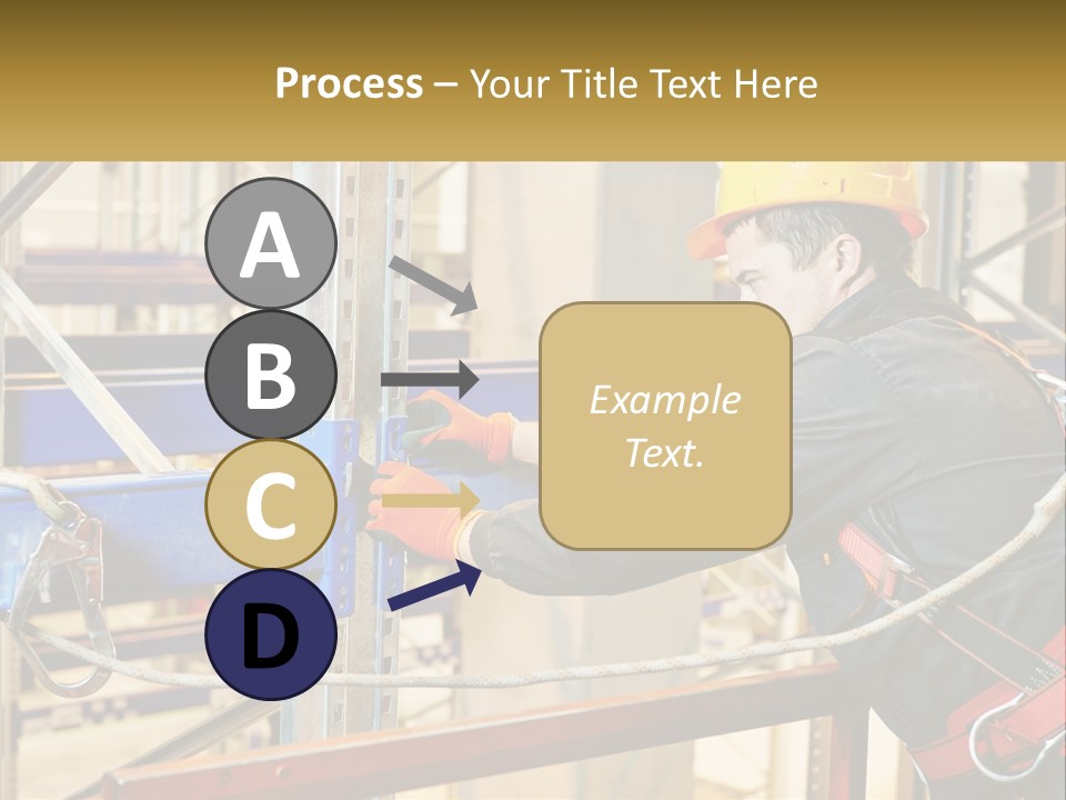 A Man In A Hard Hat And Safety Gear Working On A Machine PowerPoint Template