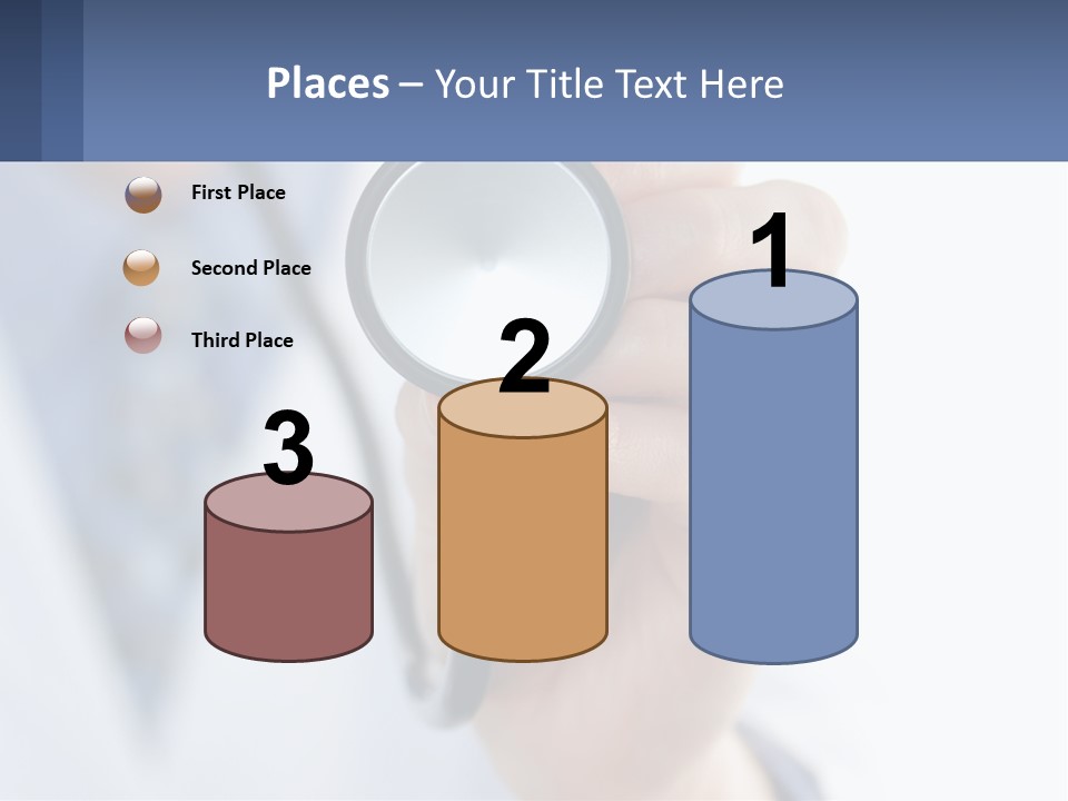 A Person Holding A Stethoscope Up To Their Eye PowerPoint Template