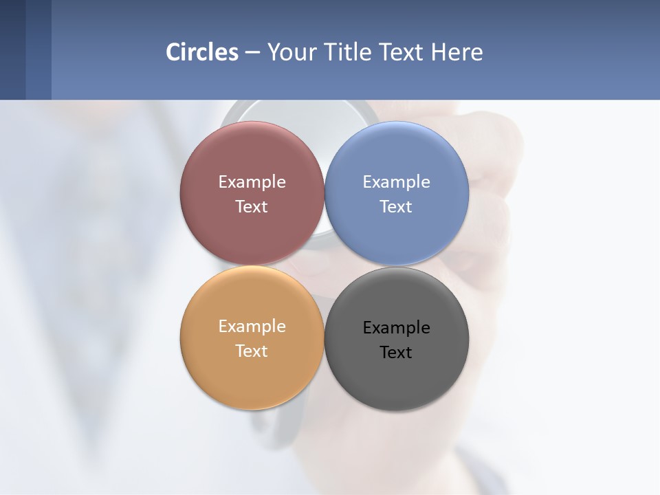 A Person Holding A Stethoscope Up To Their Eye PowerPoint Template