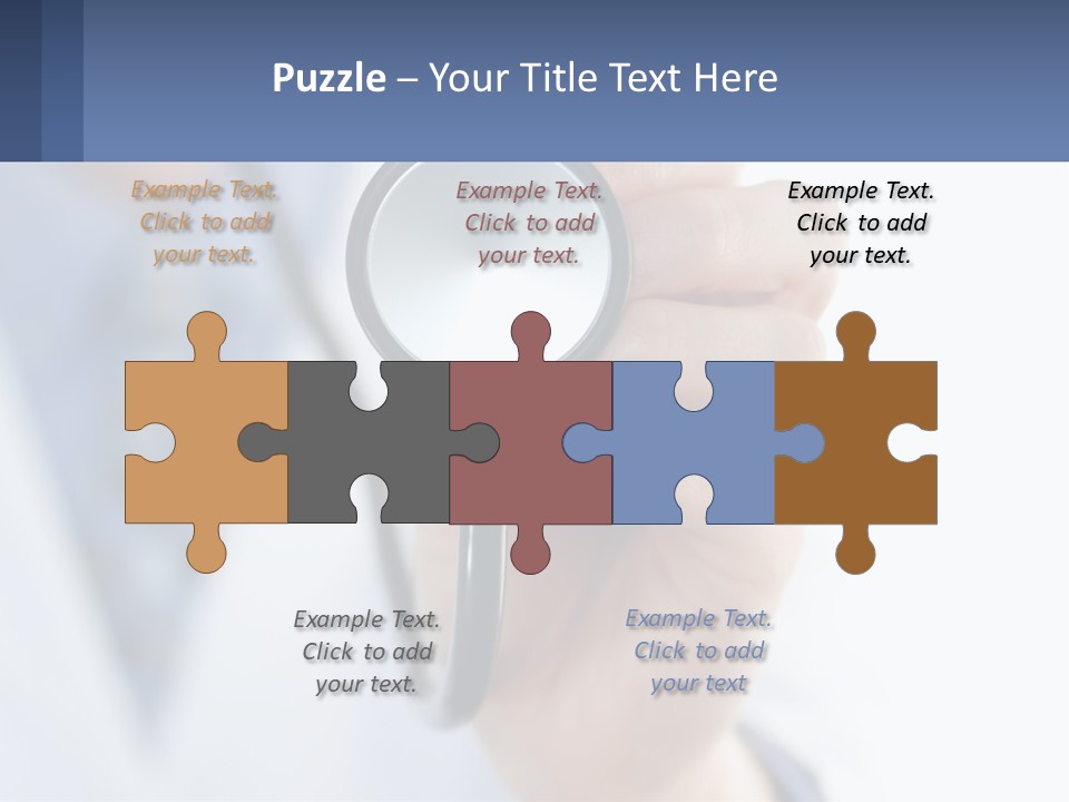 A Person Holding A Stethoscope Up To Their Eye PowerPoint Template