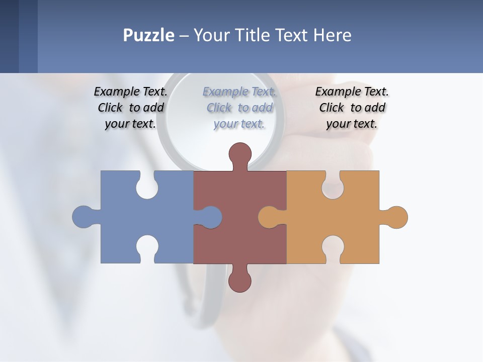 A Person Holding A Stethoscope Up To Their Eye PowerPoint Template