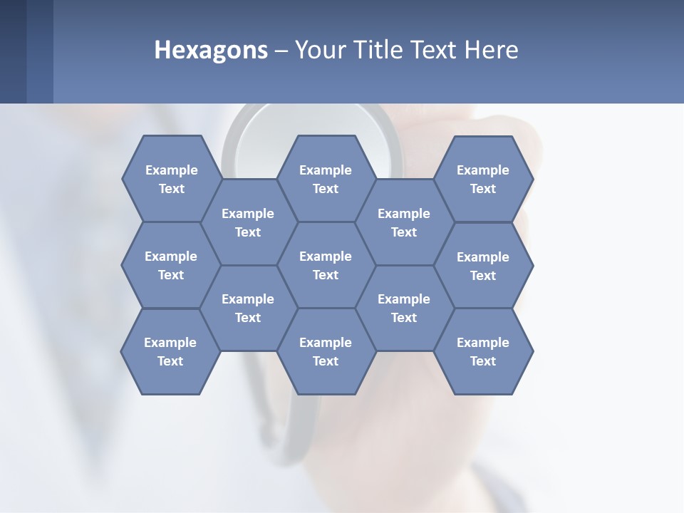 A Person Holding A Stethoscope Up To Their Eye PowerPoint Template