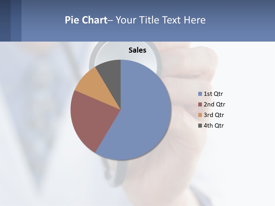 A Person Holding A Stethoscope Up To Their Eye PowerPoint Template