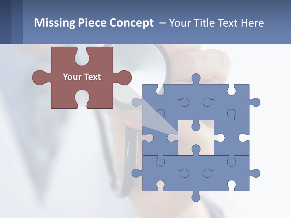 A Person Holding A Stethoscope Up To Their Eye PowerPoint Template