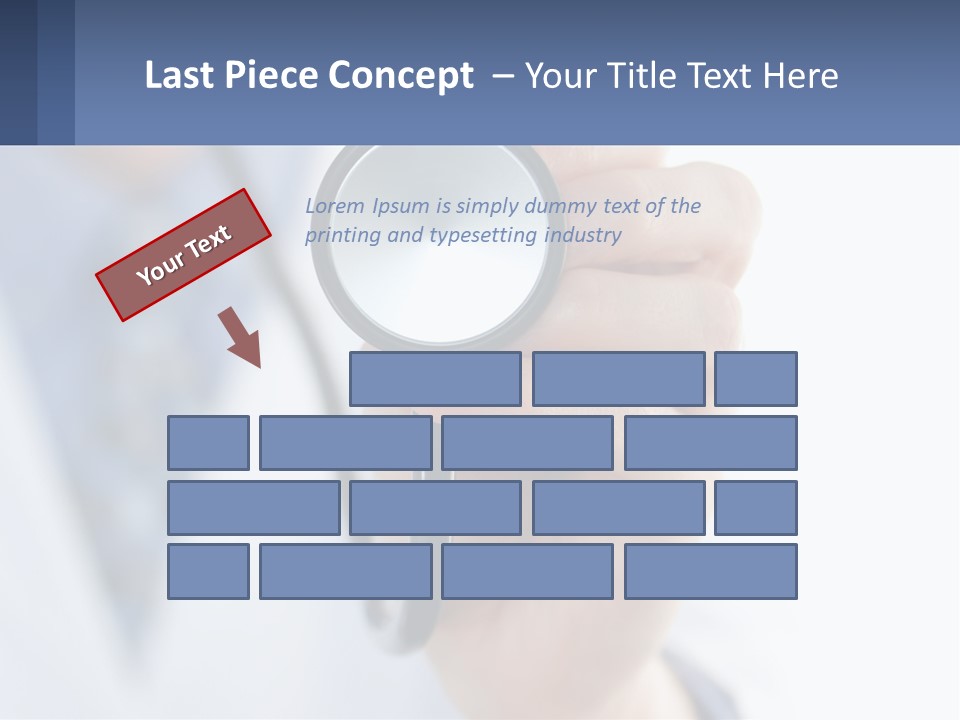 A Person Holding A Stethoscope Up To Their Eye PowerPoint Template