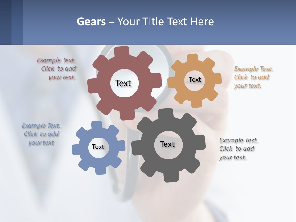 A Person Holding A Stethoscope Up To Their Eye PowerPoint Template