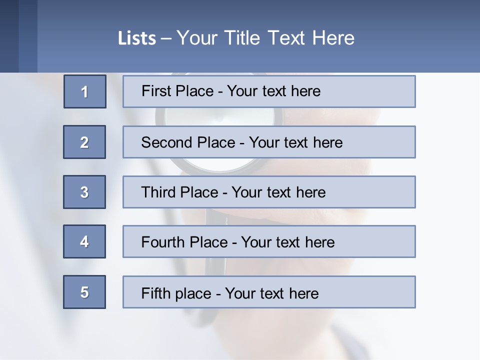A Person Holding A Stethoscope Up To Their Eye PowerPoint Template
