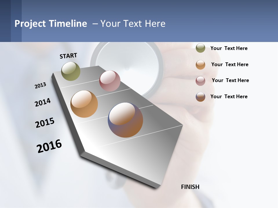A Person Holding A Stethoscope Up To Their Eye PowerPoint Template