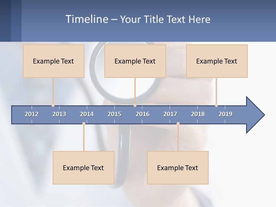 A Person Holding A Stethoscope Up To Their Eye PowerPoint Template