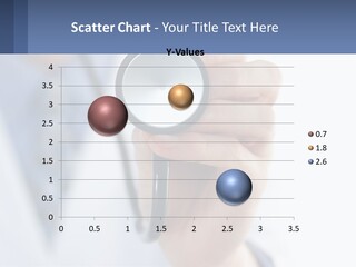 A Person Holding A Stethoscope Up To Their Eye PowerPoint Template
