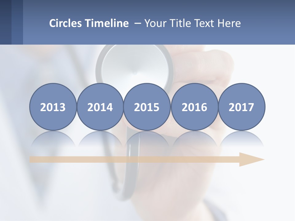 A Person Holding A Stethoscope Up To Their Eye PowerPoint Template