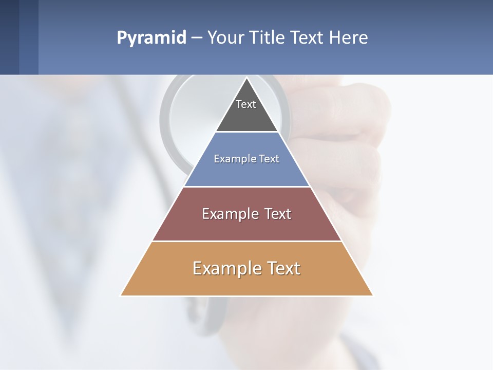 A Person Holding A Stethoscope Up To Their Eye PowerPoint Template