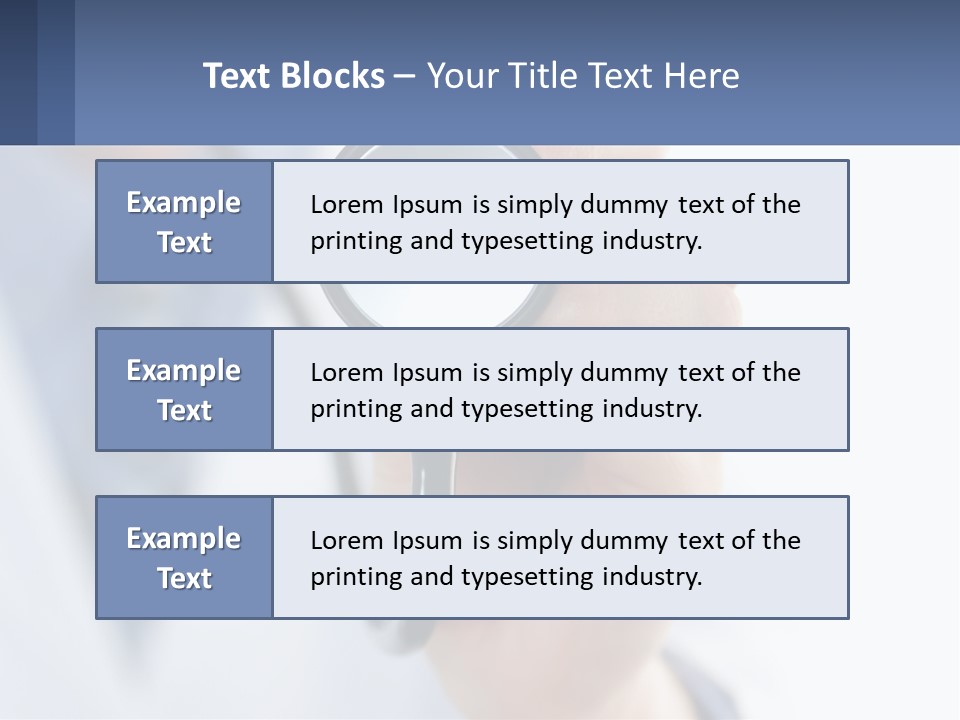 A Person Holding A Stethoscope Up To Their Eye PowerPoint Template