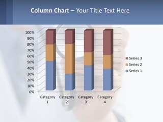 A Person Holding A Stethoscope Up To Their Eye PowerPoint Template