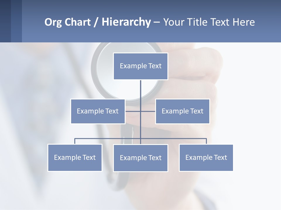 A Person Holding A Stethoscope Up To Their Eye PowerPoint Template