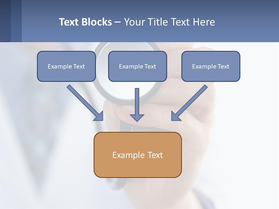 A Person Holding A Stethoscope Up To Their Eye PowerPoint Template