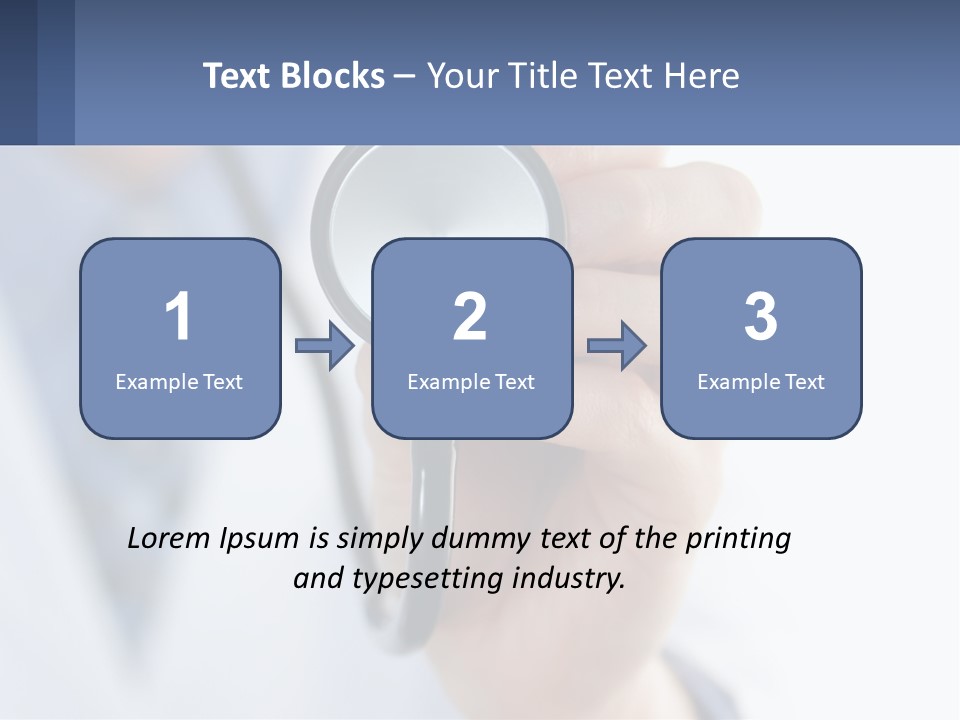 A Person Holding A Stethoscope Up To Their Eye PowerPoint Template