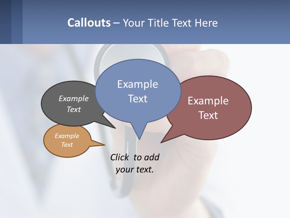 A Person Holding A Stethoscope Up To Their Eye PowerPoint Template