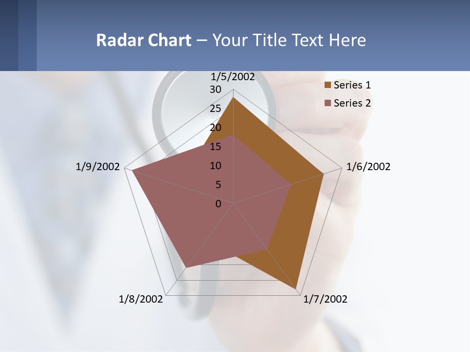A Person Holding A Stethoscope Up To Their Eye PowerPoint Template