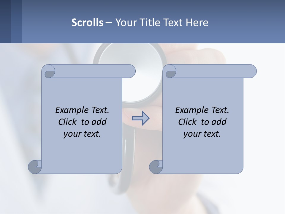 A Person Holding A Stethoscope Up To Their Eye PowerPoint Template