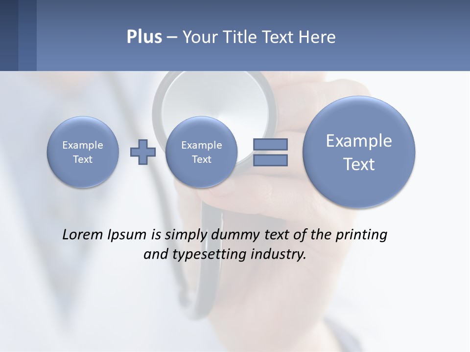 A Person Holding A Stethoscope Up To Their Eye PowerPoint Template