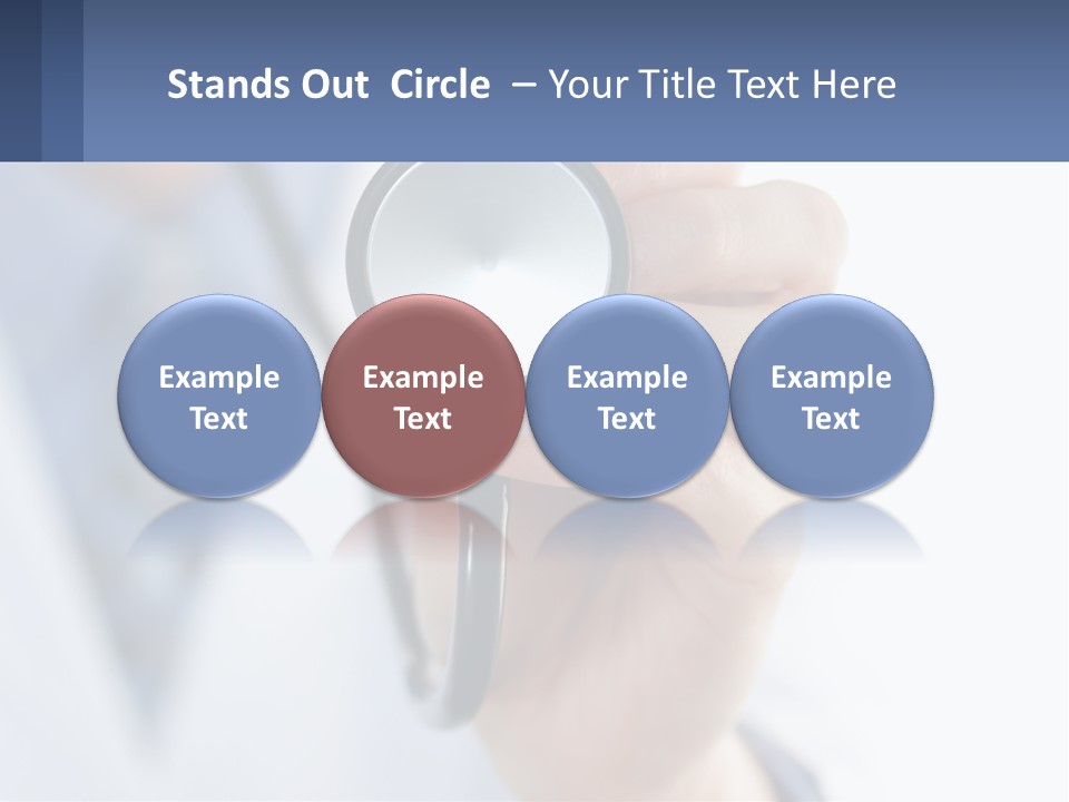 A Person Holding A Stethoscope Up To Their Eye PowerPoint Template