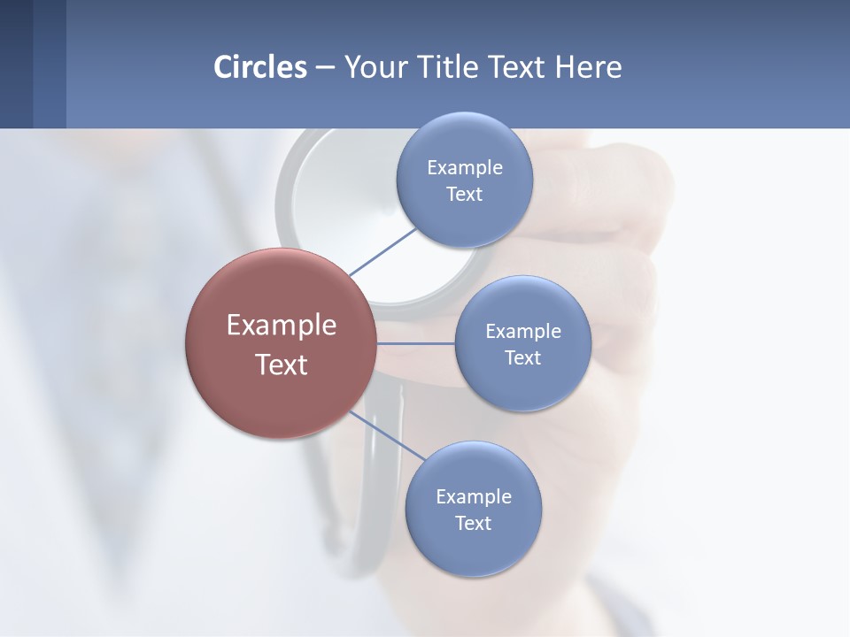 A Person Holding A Stethoscope Up To Their Eye PowerPoint Template