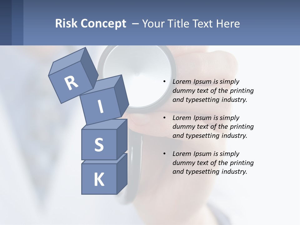 A Person Holding A Stethoscope Up To Their Eye PowerPoint Template