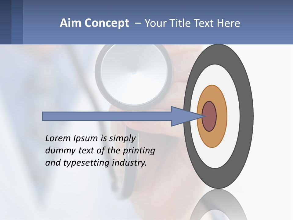 A Person Holding A Stethoscope Up To Their Eye PowerPoint Template