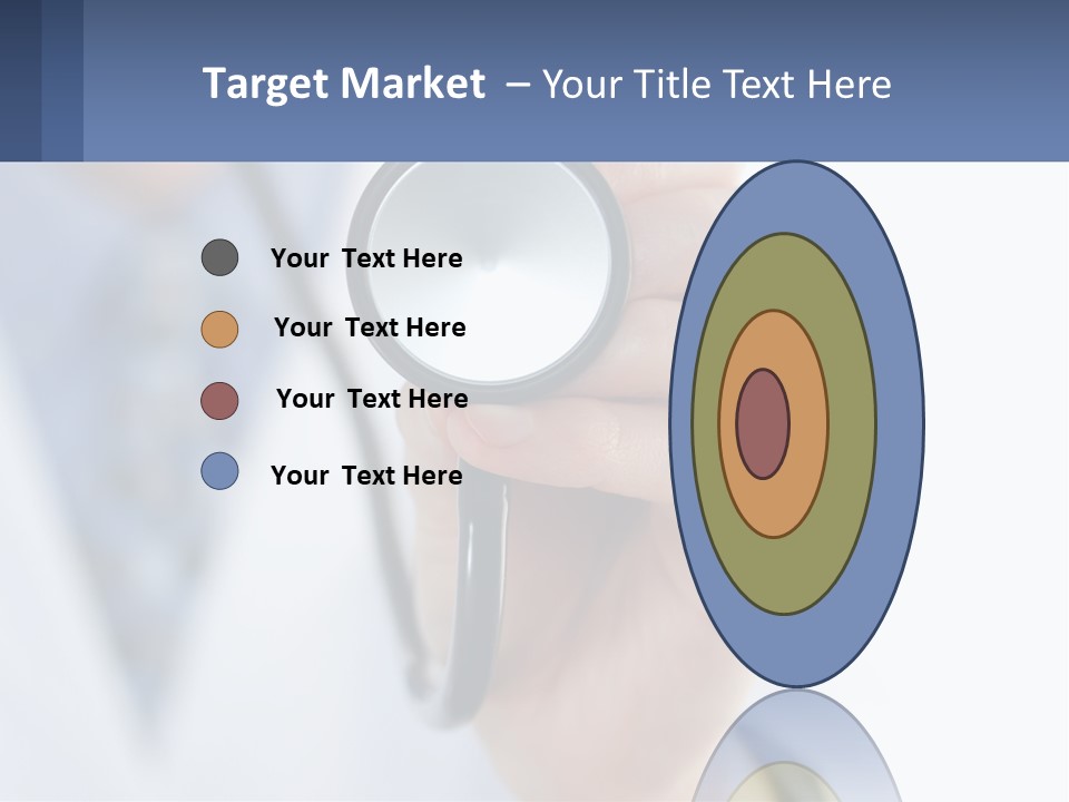 A Person Holding A Stethoscope Up To Their Eye PowerPoint Template