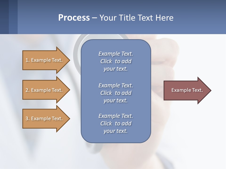 A Person Holding A Stethoscope Up To Their Eye PowerPoint Template