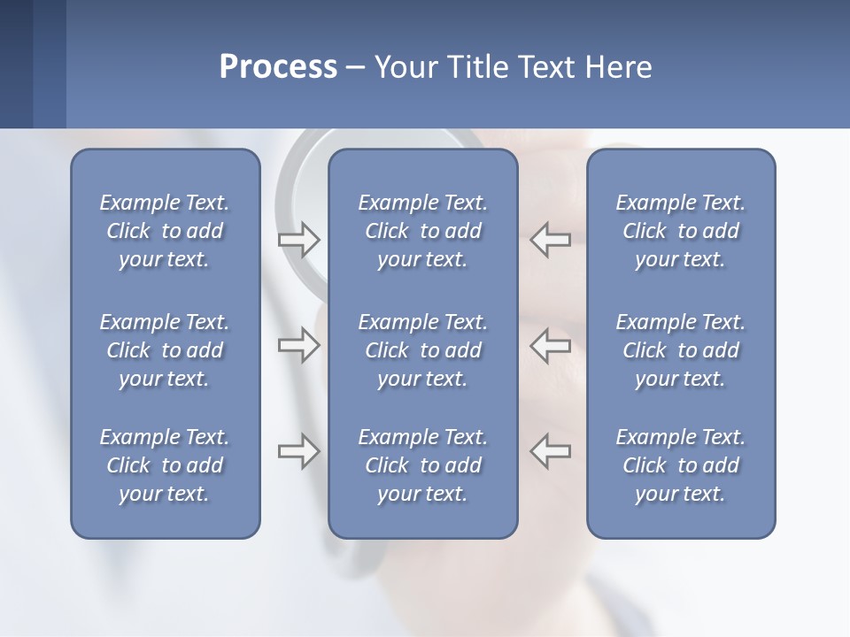 A Person Holding A Stethoscope Up To Their Eye PowerPoint Template